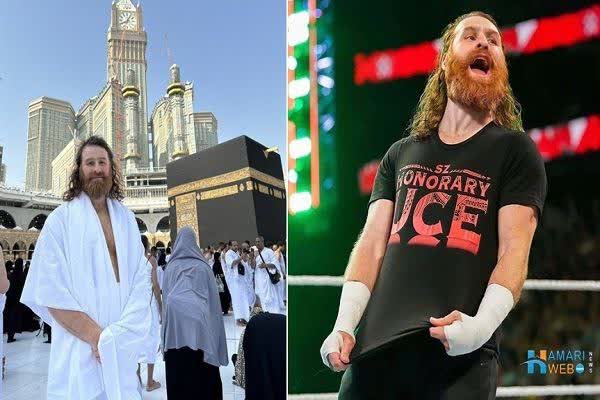 ستاره کشتی کج WWE‌ در مراسم زیارت عمره مفرده