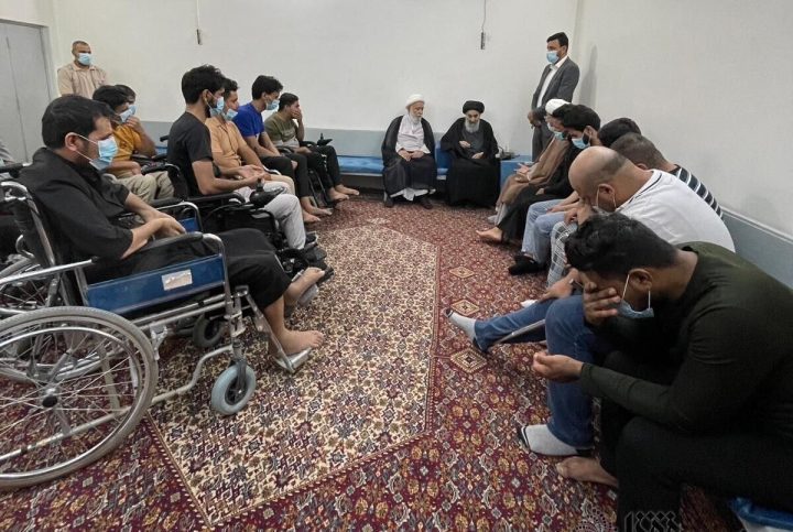 دیدار جانبازان جنگ علیه داعش با آیت‌الله سیستانی